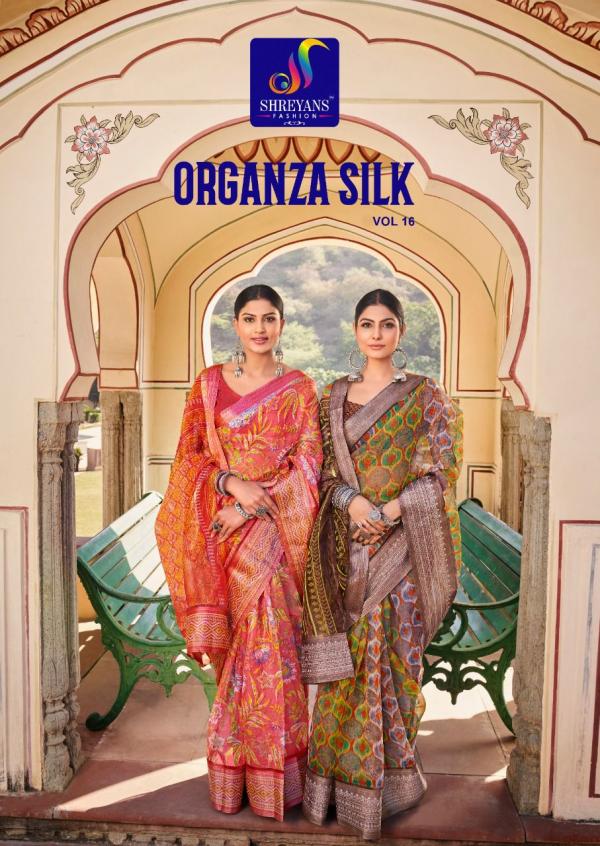 Shreyans Organza Silk 16 Fancy Wear Organza Silk Saree Collection